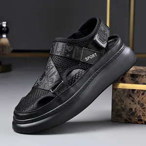 Herren Outdoor Sport Sandalen 2024 Sommer Neu Atmungsaktives Mesh Strandschuhe Rutschfest Verschleißfest Casual Sandalen Für Herren