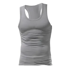 Klassisches graues Sport-Tanktop für Herren aus atmungsaktivem und leichtem Funktionsmaterial