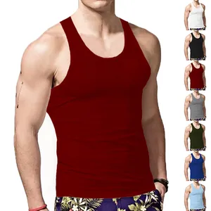 Canotta sportiva da uomo slim fit bordeaux con diverse varianti di colore disponibili ora