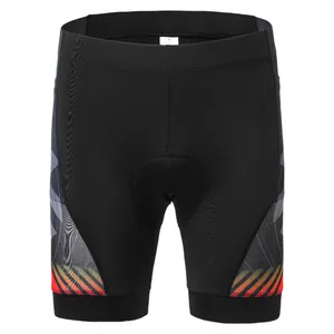 Breathable padded cycling shorts with silicone seat cushion for mountain and road biking