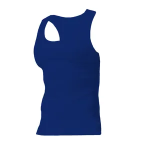 Canotta sportiva da uomo blu scuro per allenamento fitness e abbigliamento quotidiano