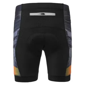 Padded cycling shorts for men and women featuring breathable fabric and back pocket