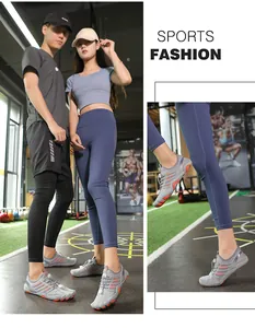Detailed view of grey barefoot water shoes for men and women during indoor fitness