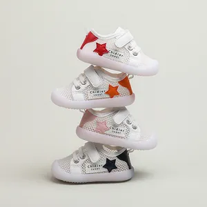 Atmungsaktive Mesh Baby Lauflernschuhe Rutschfeste Weiche Sohle Kleinkind Sneaker Für Säuglinge Sommer Stern Muster Schuhe
