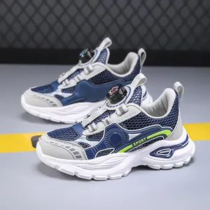 Chaussures de sport respirantes pour enfants avec fermeture à boucle rotative
