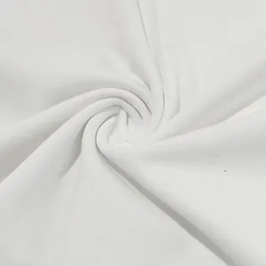 Detailed view of high-quality soft white knit fabric texture for men's Henley shirt