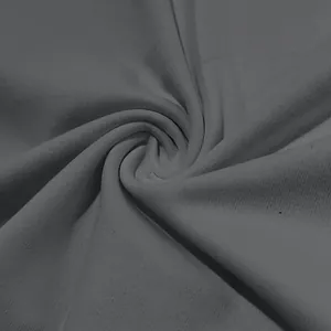 Detailed macro view of soft gray breathable knitted fabric texture for men's Henley shirt