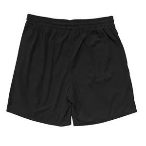 Vista posteriore dettagliata di pantaloncini casual in velluto a coste neri da uomo