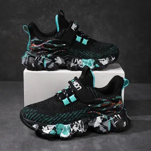 Jungen Sneaker Frühling Herbst Kinder Laufschuhe Atmungsaktives Netz Sportschuhe Leicht Rutschfest Mode Graffiti Sohle
