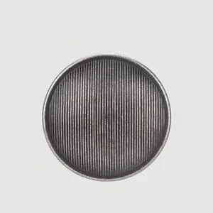 Round Brass Sewing Buttons Vintage Ridged Metal Buttons For Coats Jackets Suits Accessories Gold Silver Gun Black