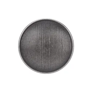 Premium vintage brass hand-sewn button with vertical ridge texture for DIY clothing