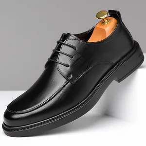 Men's Business Leather Shoes 2024 Summer New Formal Dress Breathable Soft Sole Hollow Out Casual Wedding Groom Office Shoes