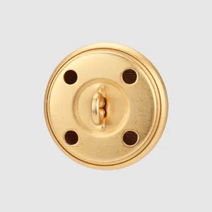 Bouton rond en laiton doré mat de style vintage pour vêtements cousus main, vue arrière