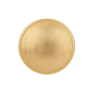 Bouton rond en laiton de haute qualité avec une texture nervurée verticale pour la couture