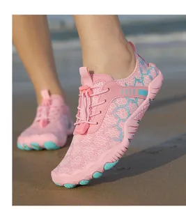 Scarpe da scoglio rosa traspiranti ad asciugatura rapida per nuoto e spiaggia