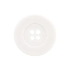 High-quality eco-friendly white 4-hole cotton button for linen and cotton garments
