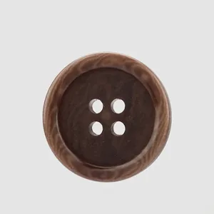 Boutons Ronds à Quatre Trous en Corozo Naturel pour Costume Blazer Manteaux Style Élégant Accessoires de Vêtement