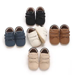 Chaussures pour bébé avec double bande velcro en cinq couleurs pour nourrissons