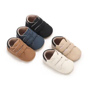 Detailed collection of five colorful no-tie baby sneakers for boys aged zero to one year old