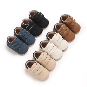 Detailed view of baby boy no-tie sports shoes in various colors with velcro straps