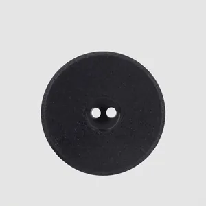 Botones de Nuez de Corozo Naturales Redondos Negro Mate Dos Agujeros para Trajes de Hombre Abrigos Blazer Accesorios de Ropa