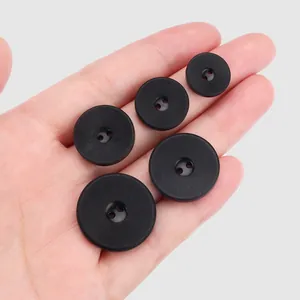 Botones de corozo negro mate de varios tamaños para trajes de caballero de alta gama