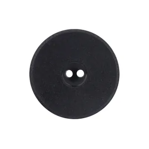 Botón clásico de corozo negro mate con dos agujeros para trajes de hombre de lujo