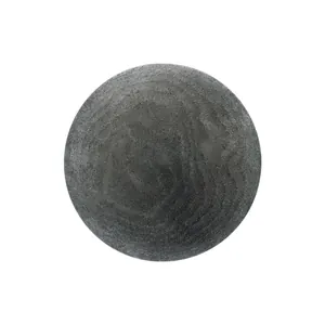 Bottone naturale in noce di tagua grigio scuro in frutto di palma dell'Ecuador