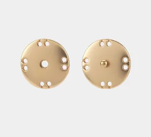 Hochwertige matte goldene Metalldruckknöpfe für luxuriöse Kaschmir- und Wollmäntel