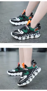 Children's mesh sports shoes with breathable design and anti-slip thick soles for summer