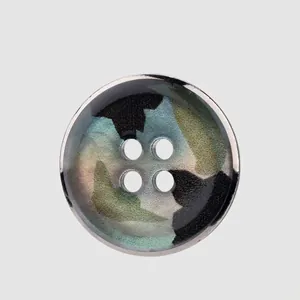 Natural Black Lip Shell Buttons Round Four Hole MOP Luster Mottled Pattern Suit Blazer Dress Sewing Accessories