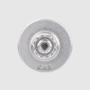 Bouton de jean en métal argenté sans couture pour ajuster la taille du pantalon