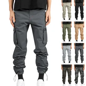 Détails du pantalon cargo homme multi-poches en plusieurs couleurs et motifs