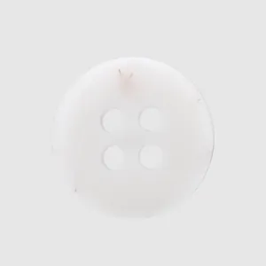 Eco-friendly white resin four-hole button for cotton linen shirts and polo shirts