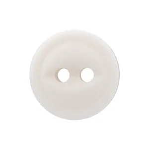 Elegante bottone rotondo in resina bianco crema a due fori per Qipao e gilet classici
