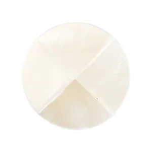 Botón de nácar blanco natural para abrigos y trajes de alta gama con ranura en forma de X