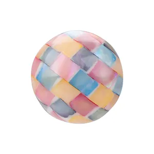 Hochwertiger bunter Mosaik-Perlmutt-Muschelknopf aus Japan für luxuriöse Bekleidung