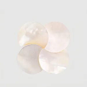 Boutons de Trèfle en Nacre Blanche Naturelle Incrustés à la Main Bouton de Fleur de Coquille pour Manteau Costume Cardigan Chemise Robe Accessoire