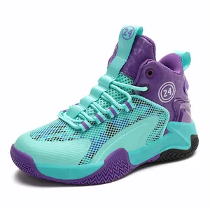 Chaussures de Basket pour Garçons Respirant Montant Baskets en Maille Résistant à L'usure Chaussures de Sport Extérieur Enfants