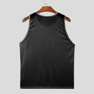 Atmungsaktives schwarzes Mesh-Tanktop für Herren, Sport und Fitness Sommerkleidung