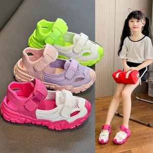 Kids Sporty Mesh Sandals Breathable Chunky Sole Shoes For Boys Girls Summer Beach Casual Footwear Comfortable Wear