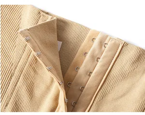 Close-up of adjustable hook-and-eye closure on high waist tummy control shapewear