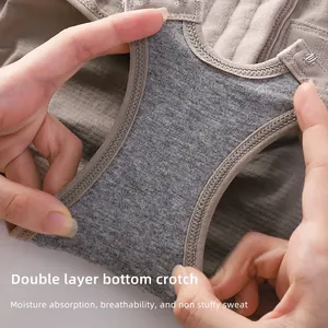 Detail showing breathable double-layer cotton crotch of women's shapewear bodysuit