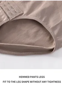 Vue détaillée des ouvertures de jambes ourlées sur un body gainant sans couture