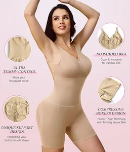 Vista detallada de faja reductora sin costuras con control de abdomen y realce de glúteos