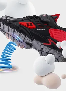 Vue détaillée des chaussures de course légères pour garçons avec semelle souple