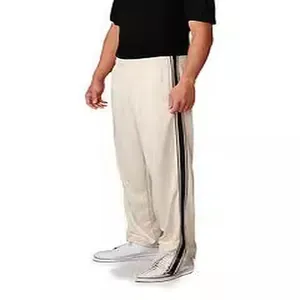 Men Casual Sweatpants Polyester Stripe Side Trim Athletic Joggers Wide Leg Straight Trousers For Sports Outdoor Fashion Streetwear