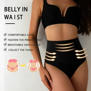 Gaine string amincissante taille haute pour femme, lingerie sculptante sexy