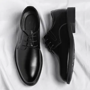 Zapatos de vestir negros clásicos para hombre, calzado formal de negocios