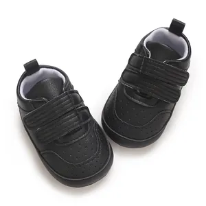 Baby Jungen Weiche Sohle Lernlaufschuhe PU Leder Atmungsaktiv Klettverschluss Kleinkinder Casual Sneakers Neugeborene Prewalker Schuhe
